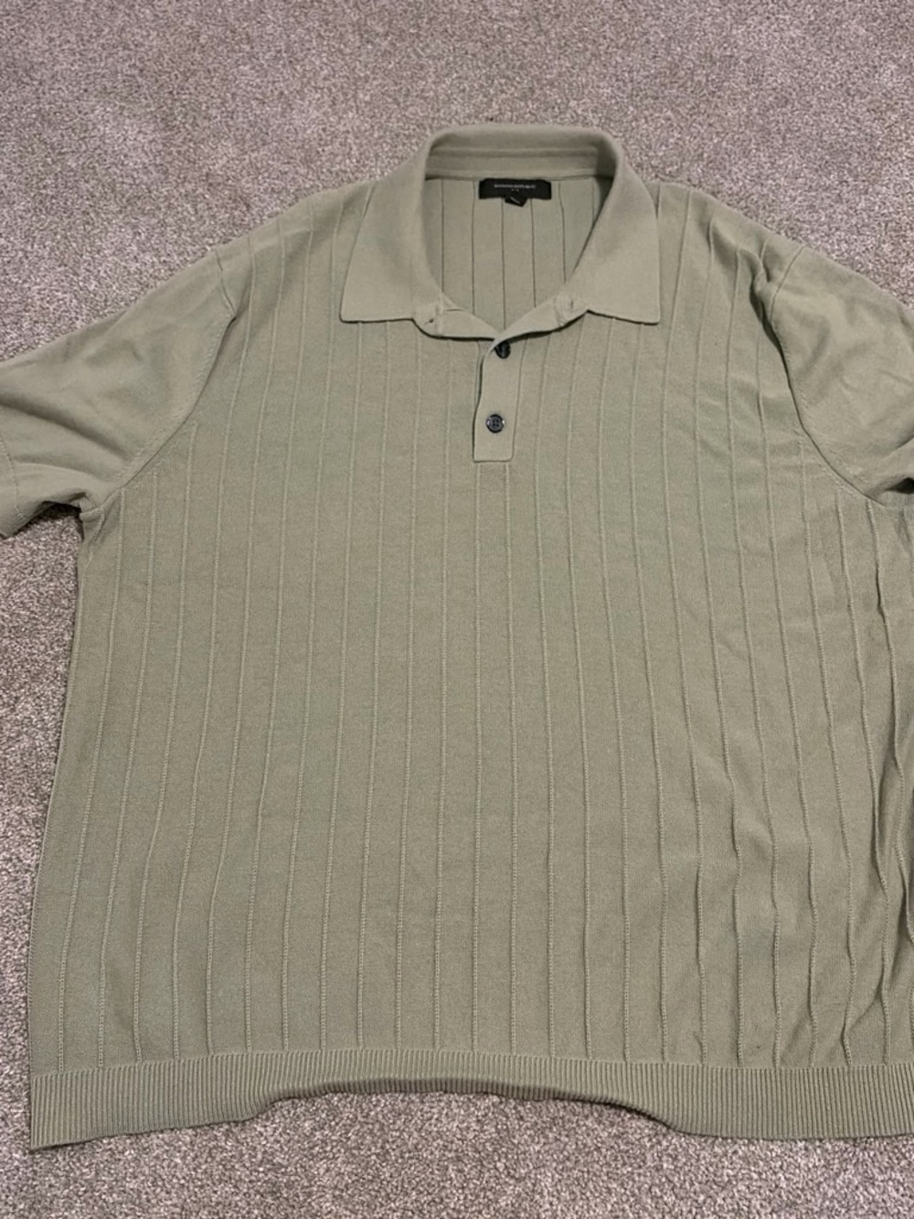 Banana Republic Olive Green Ribbed Polo